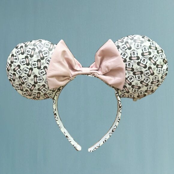 Mickey Mouse Ears Headband with Pink Bow - Picture 3 of 9